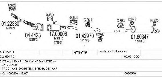 MTS C070540019923 Exhaust System